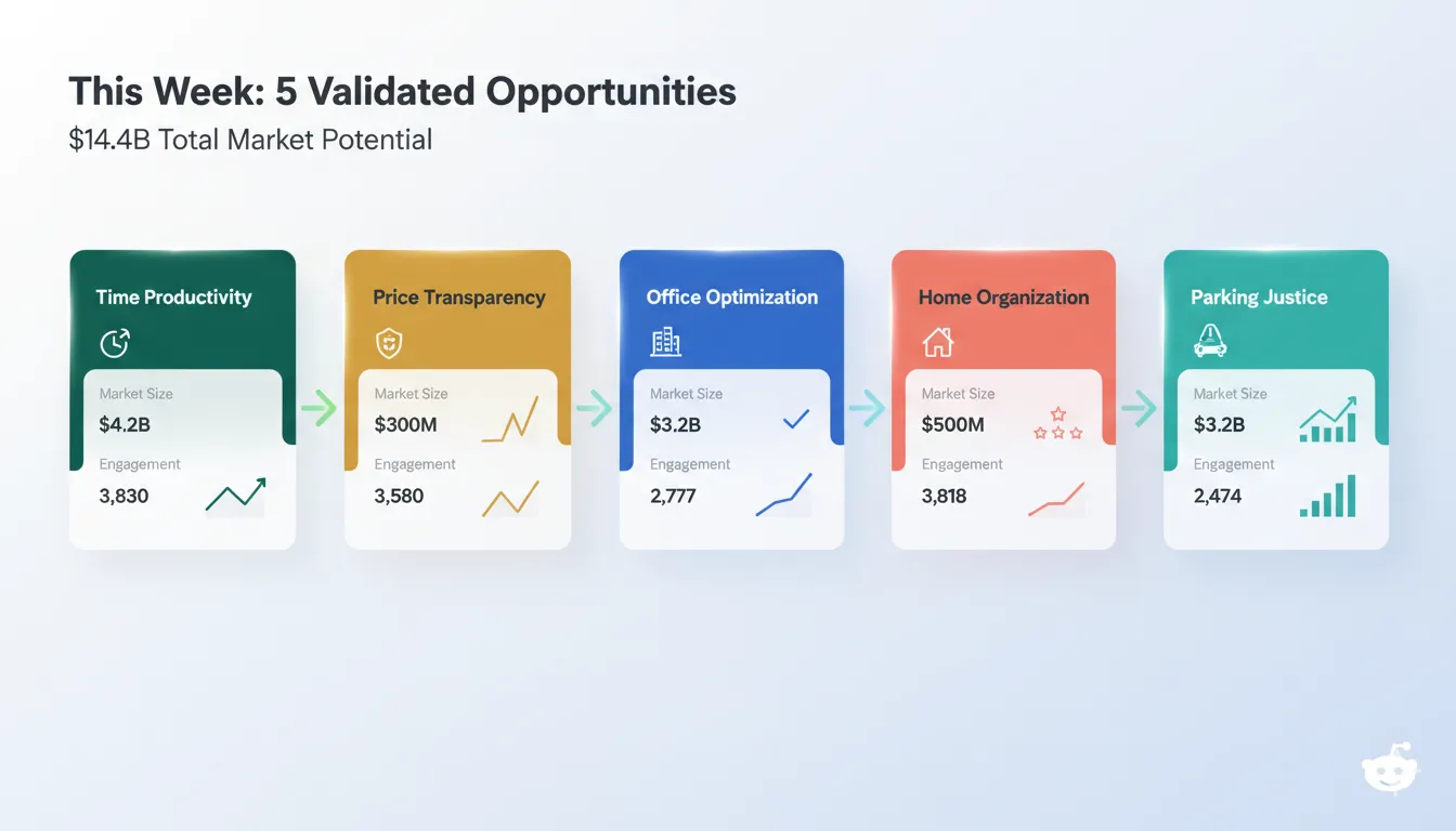 This Week's Validated Opportunities - 5 Business Opportunities Dashboard